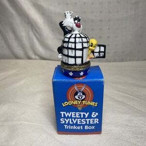 Looney Tunes Tweety & Sylvester‎ Trinket Box RARE Vintage 1998 Original Box